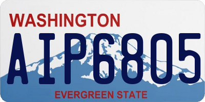 WA license plate AIP6805