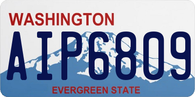 WA license plate AIP6809