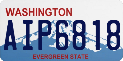 WA license plate AIP6818