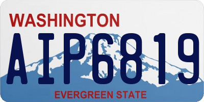 WA license plate AIP6819