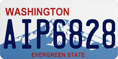WA license plate AIP6828