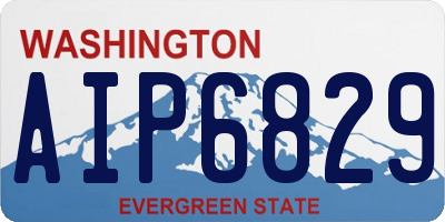 WA license plate AIP6829