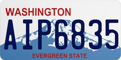 WA license plate AIP6835