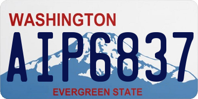 WA license plate AIP6837