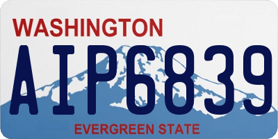 WA license plate AIP6839