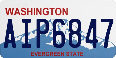 WA license plate AIP6847
