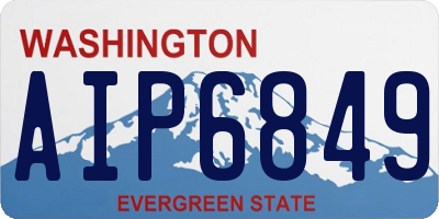 WA license plate AIP6849