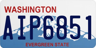 WA license plate AIP6851