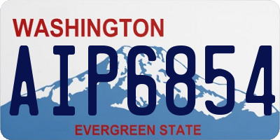 WA license plate AIP6854