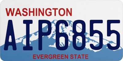 WA license plate AIP6855