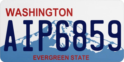WA license plate AIP6859