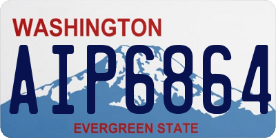 WA license plate AIP6864