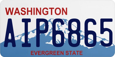WA license plate AIP6865