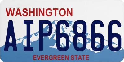 WA license plate AIP6866
