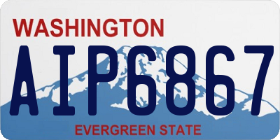 WA license plate AIP6867