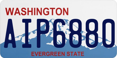 WA license plate AIP6880
