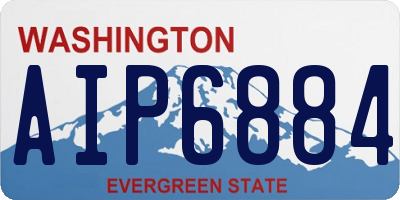 WA license plate AIP6884