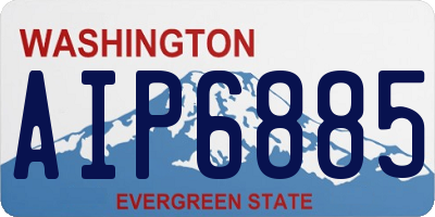 WA license plate AIP6885