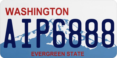 WA license plate AIP6888