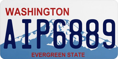 WA license plate AIP6889