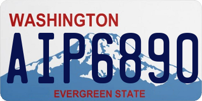 WA license plate AIP6890