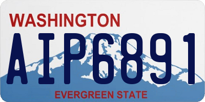 WA license plate AIP6891