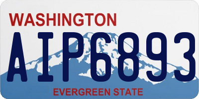 WA license plate AIP6893