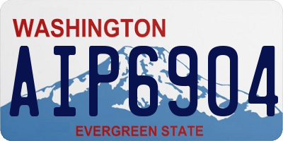 WA license plate AIP6904