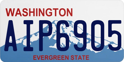 WA license plate AIP6905