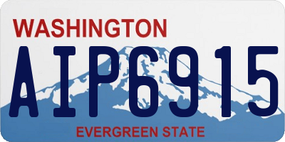 WA license plate AIP6915