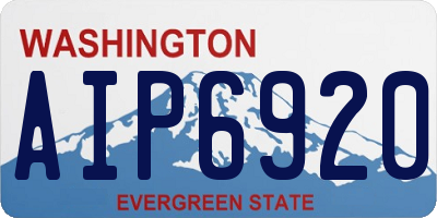 WA license plate AIP6920