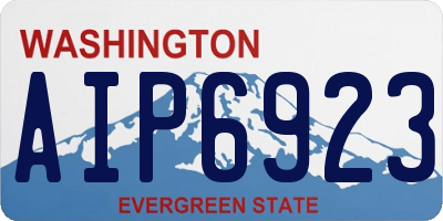 WA license plate AIP6923