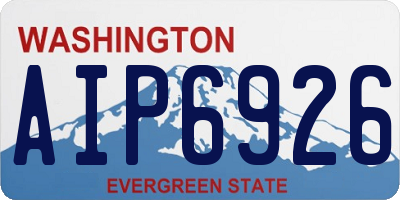 WA license plate AIP6926