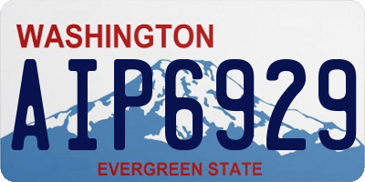 WA license plate AIP6929