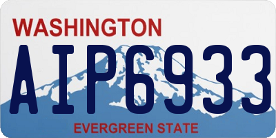 WA license plate AIP6933