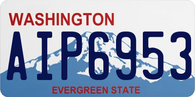 WA license plate AIP6953