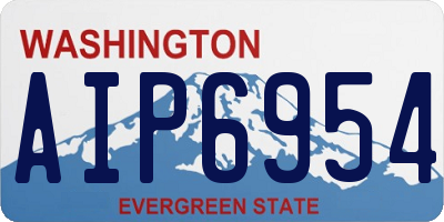 WA license plate AIP6954
