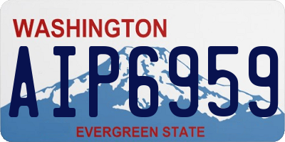 WA license plate AIP6959