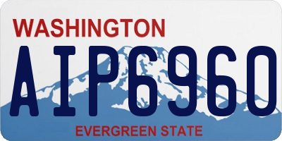 WA license plate AIP6960