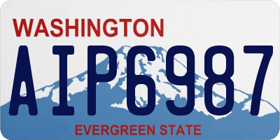 WA license plate AIP6987