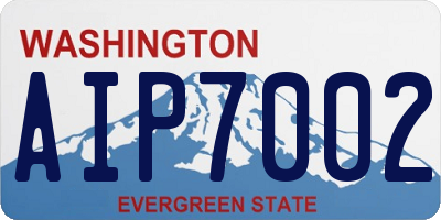 WA license plate AIP7002