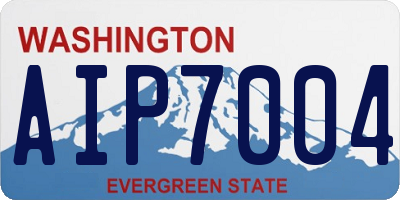 WA license plate AIP7004