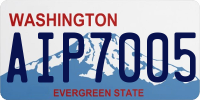 WA license plate AIP7005