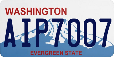 WA license plate AIP7007