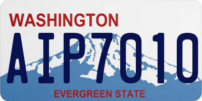 WA license plate AIP7010
