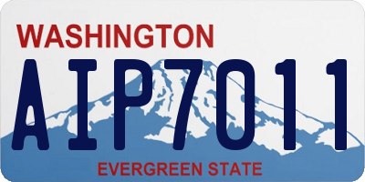 WA license plate AIP7011