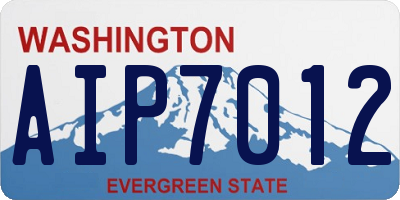 WA license plate AIP7012