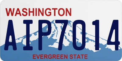 WA license plate AIP7014