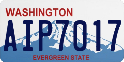 WA license plate AIP7017