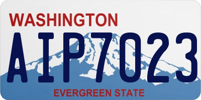 WA license plate AIP7023